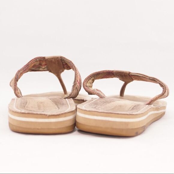 SPERRY TopSider Plaid Leather Thong Sandals, 7 - Picture 8 of 10